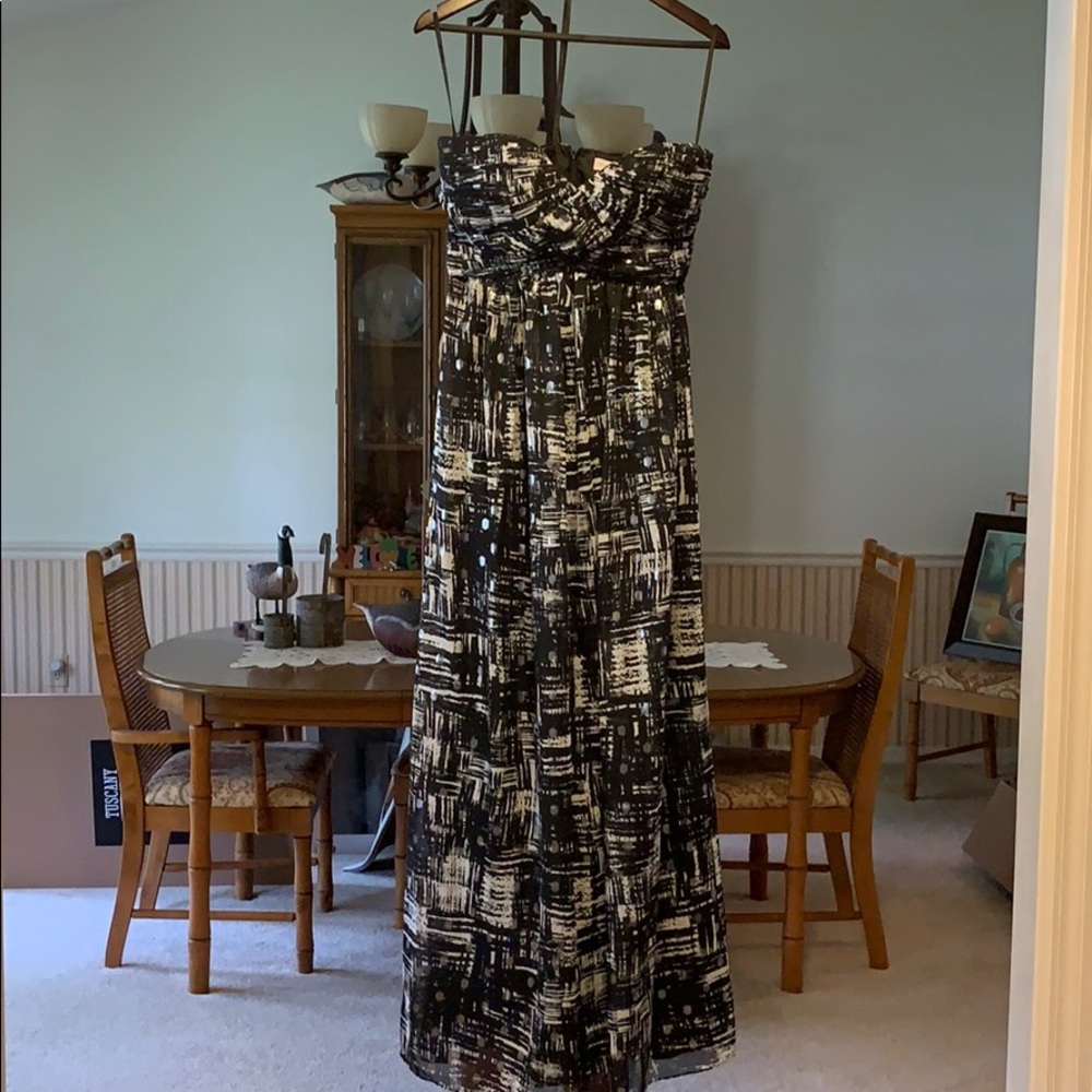 Silver and black Calvin Klein Formal Dress